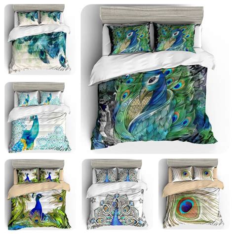 watercolor bedding sets|peacock bedding watercolor.